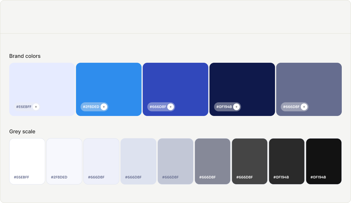 Styleguide de cores da GTsim